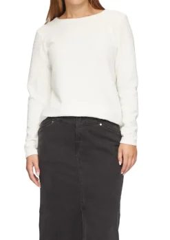 Sweatshirt mit Struktur creme