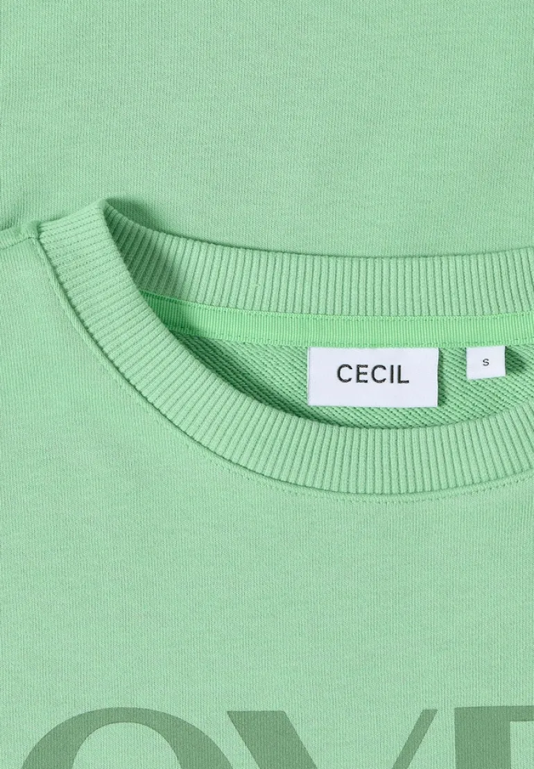 Sweatshirt mit Tunnelzug fennel green