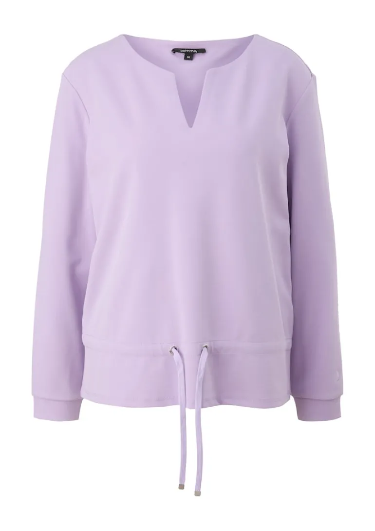 Sweatshirt mit Tunnelzug lila