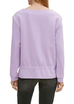 Sweatshirt mit Tunnelzug lila