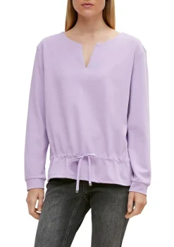 Sweatshirt mit Tunnelzug lila