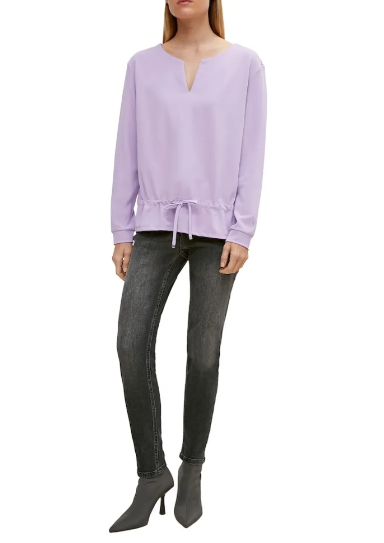 Sweatshirt mit Tunnelzug lila