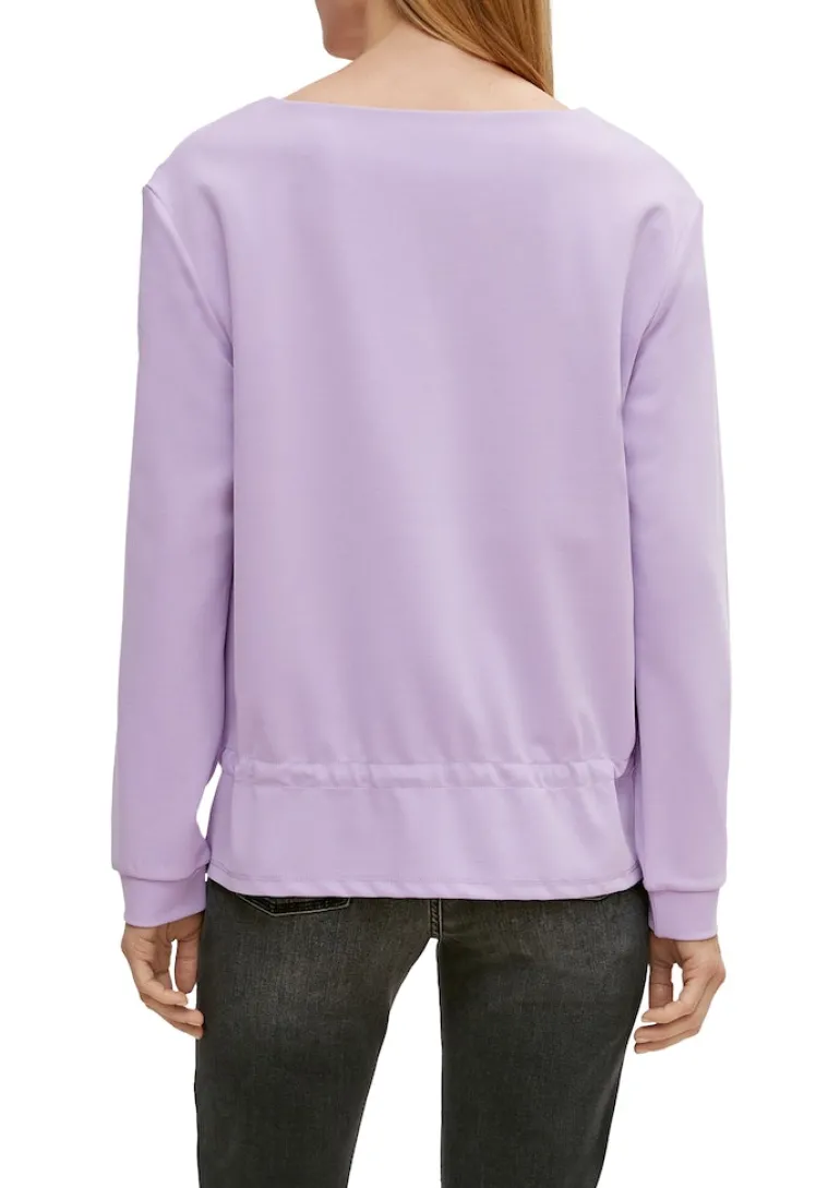 Sweatshirt mit Tunnelzug lila