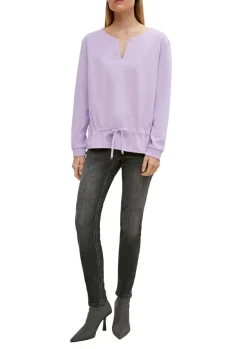 Sweatshirt mit Tunnelzug lila