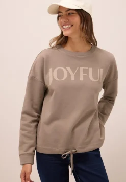Sweatshirt mit Tunnelzug natural taupe