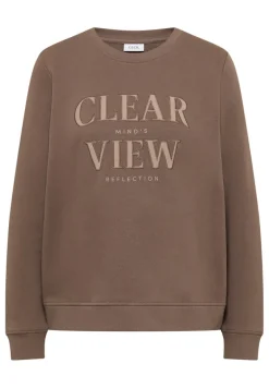 Sweatshirt mit Wording cocoa taupe