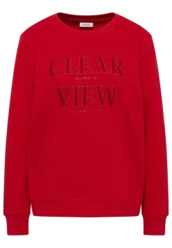 Sweatshirt mit Wording fiery red