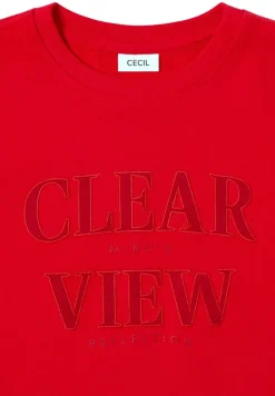 Sweatshirt mit Wording fiery red