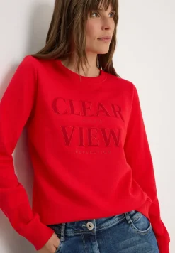 Sweatshirt mit Wording fiery red