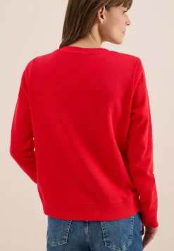 Sweatshirt mit Wording fiery red