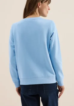 Sweatshirt mit Wording sporty light blue