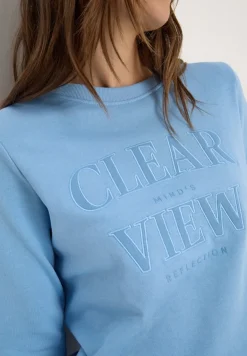 Sweatshirt mit Wording sporty light blue