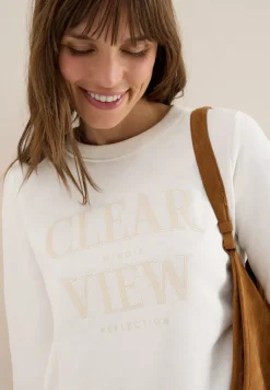 Sweatshirt mit Wording vanilla white
