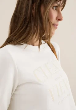 Sweatshirt mit Wording vanilla white