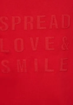 Sweatshirt mit Wording vibrant red