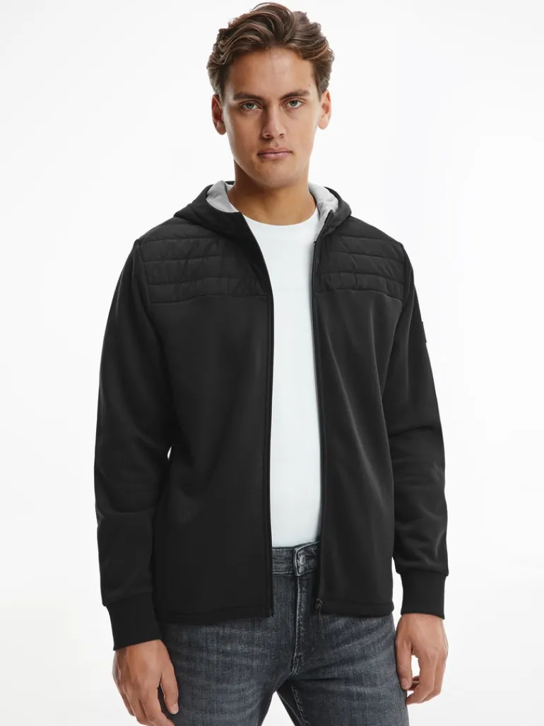 TECHNICAL ZIP THROUGH HOODIE ck black1