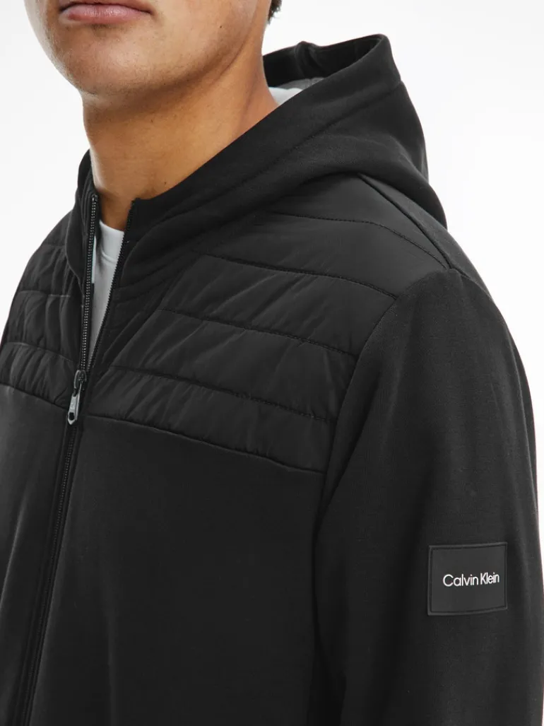 TECHNICAL ZIP THROUGH HOODIE ck black1