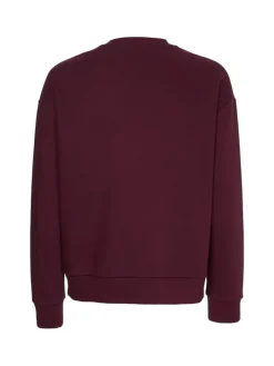 TEXTURED LOGO BOX COMFORT CREW passion plum