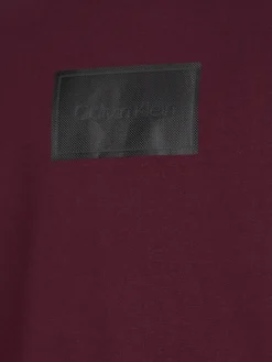 TEXTURED LOGO BOX COMFORT CREW passion plum
