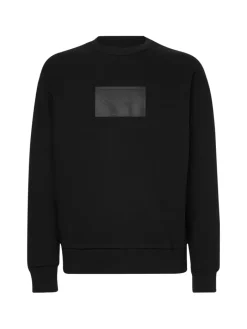 TEXTURED LOGO BOX COMFORT CREW ck black