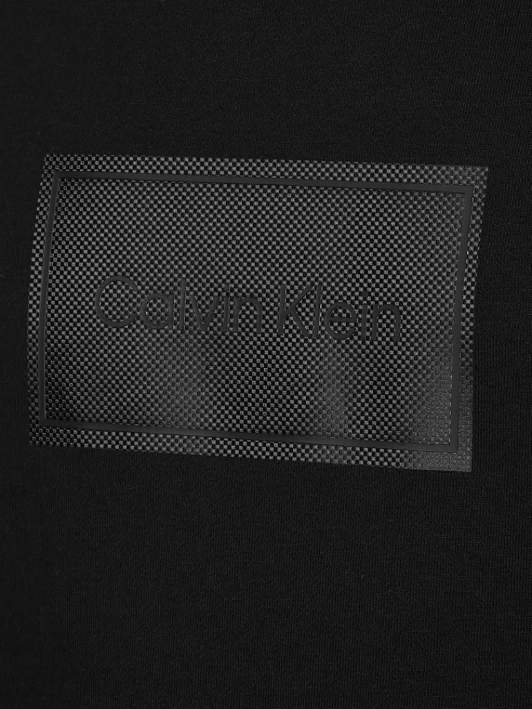 TEXTURED LOGO BOX COMFORT CREW ck black