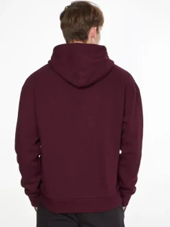 TEXTURED LOGO BOX COMFORT HOODIE passion plum