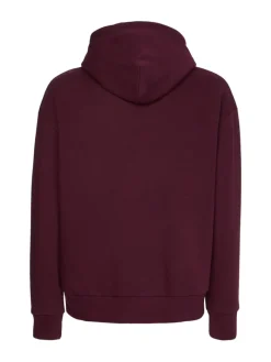 TEXTURED LOGO BOX COMFORT HOODIE passion plum