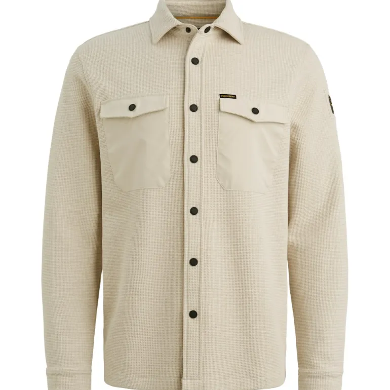 The Jones Jersey Waffle/overshirt 2 bone white