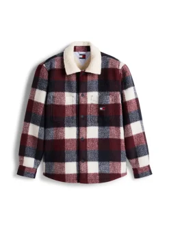 TJM CHECK TEDDY OVERSHIRT EXT dark night navy - buffalo check