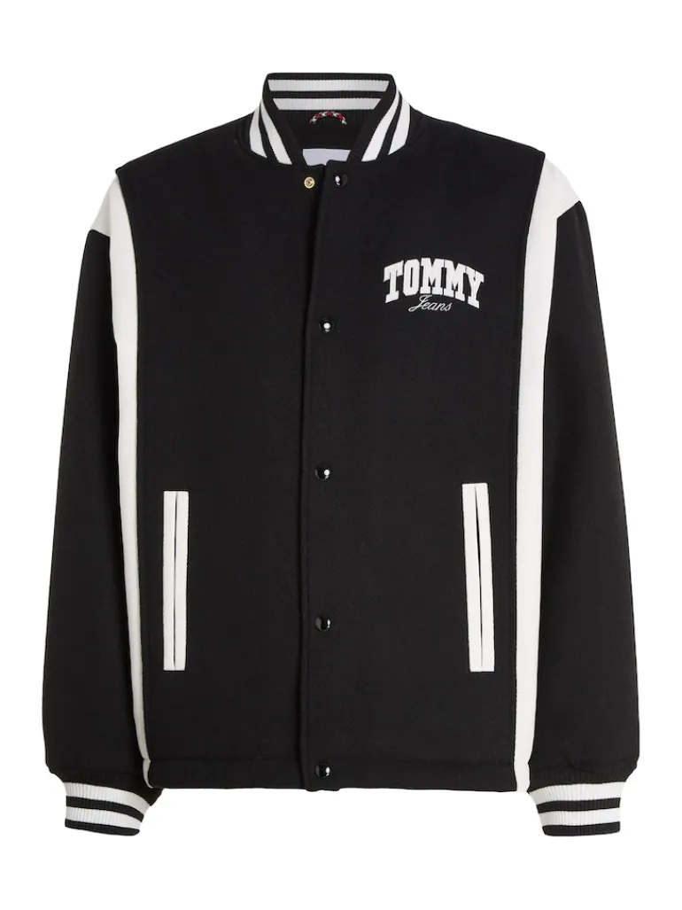 TJM CORD WOOL MIX LETTERMAN black