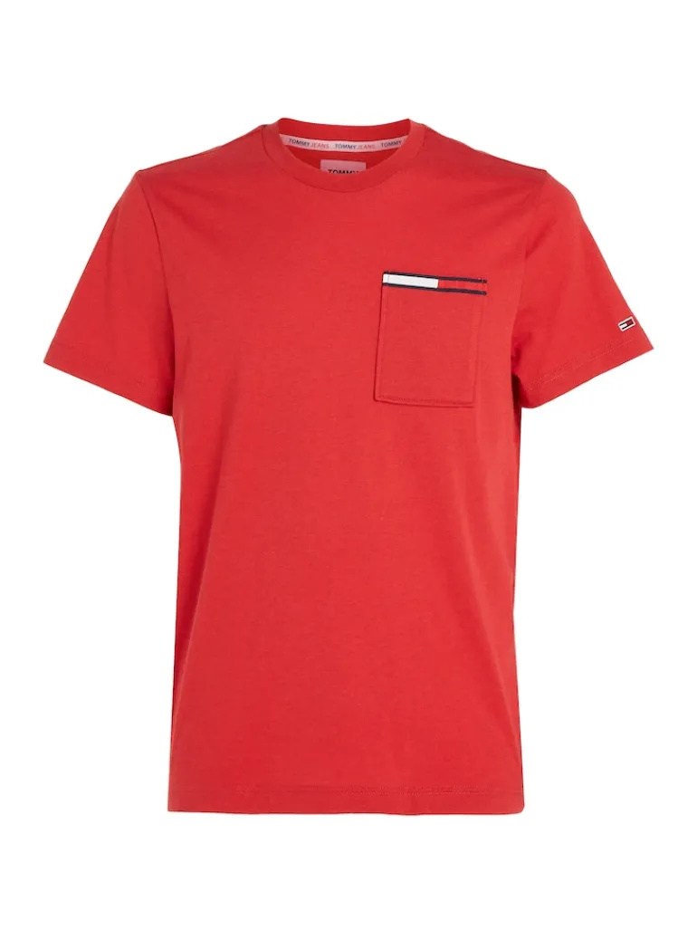 TJM ESSENTIAL FLAG POCKET deep crimson htr