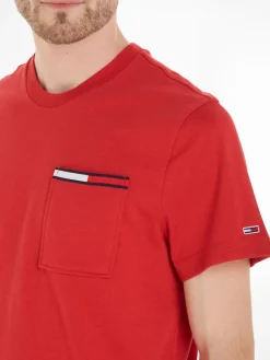 TJM ESSENTIAL FLAG POCKET deep crimson htr