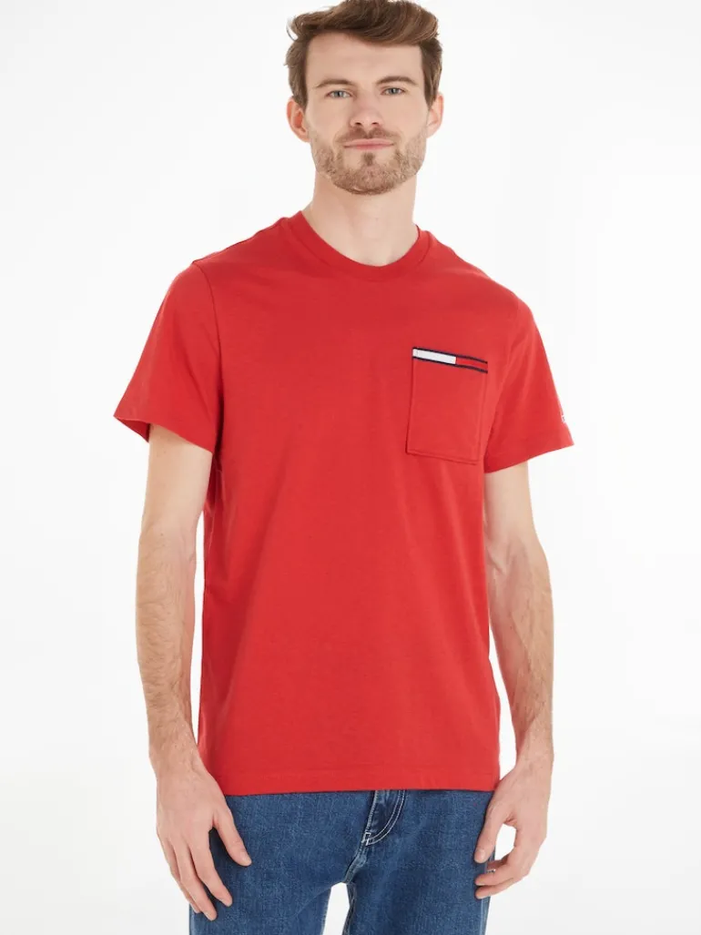 TJM ESSENTIAL FLAG POCKET deep crimson htr