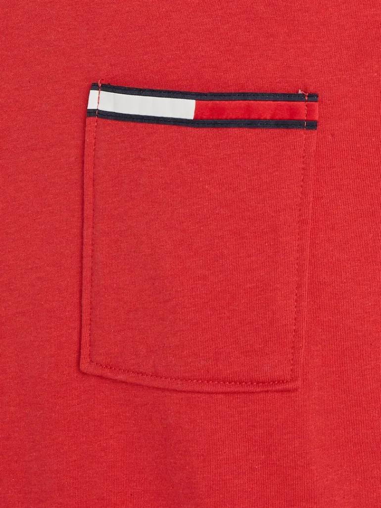 TJM ESSENTIAL FLAG POCKET deep crimson htr