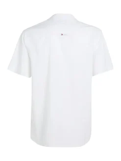 TJM LINEN BLEND CAMP SHIRT EXT white