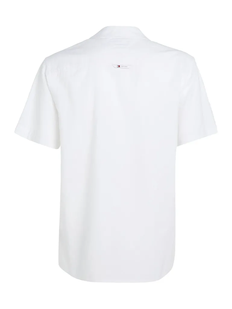 TJM LINEN BLEND CAMP SHIRT EXT white