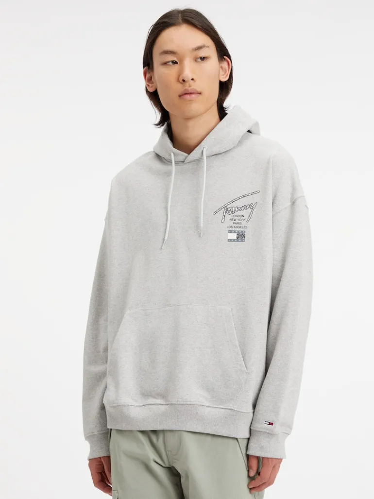 TJM OVZ AOP BACK HOODIE silver grey htr