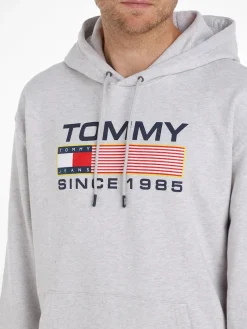 TJM REG ATHLETIC LOGO HOODIE silver grey htr