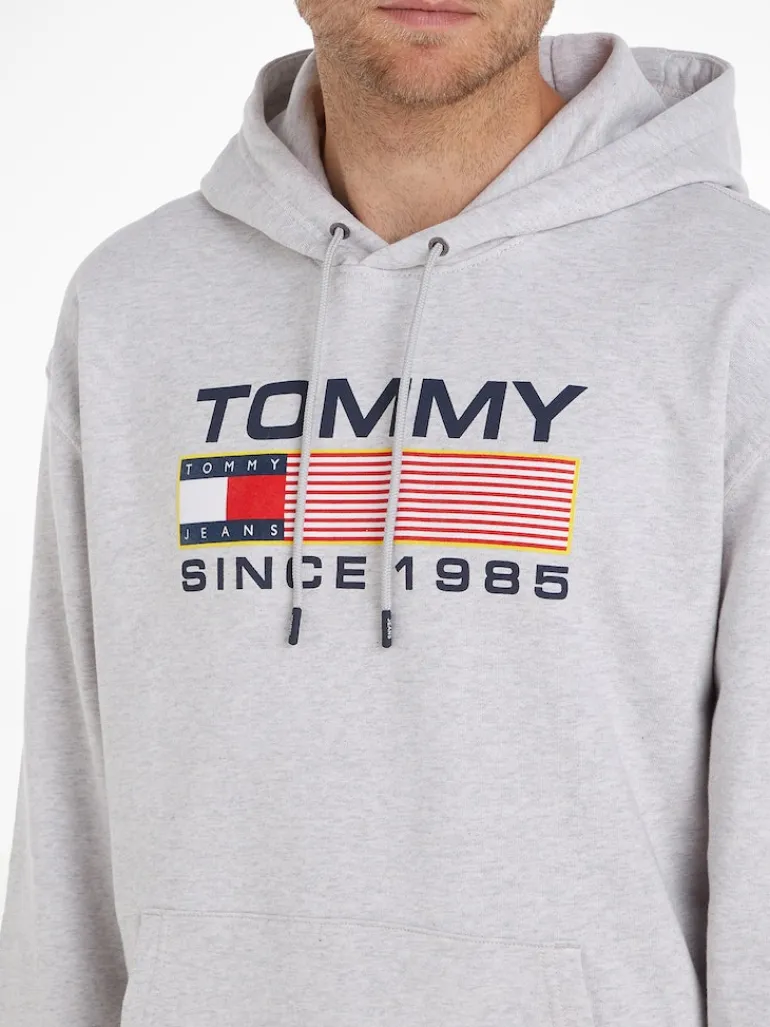 TJM REG ATHLETIC LOGO HOODIE silver grey htr