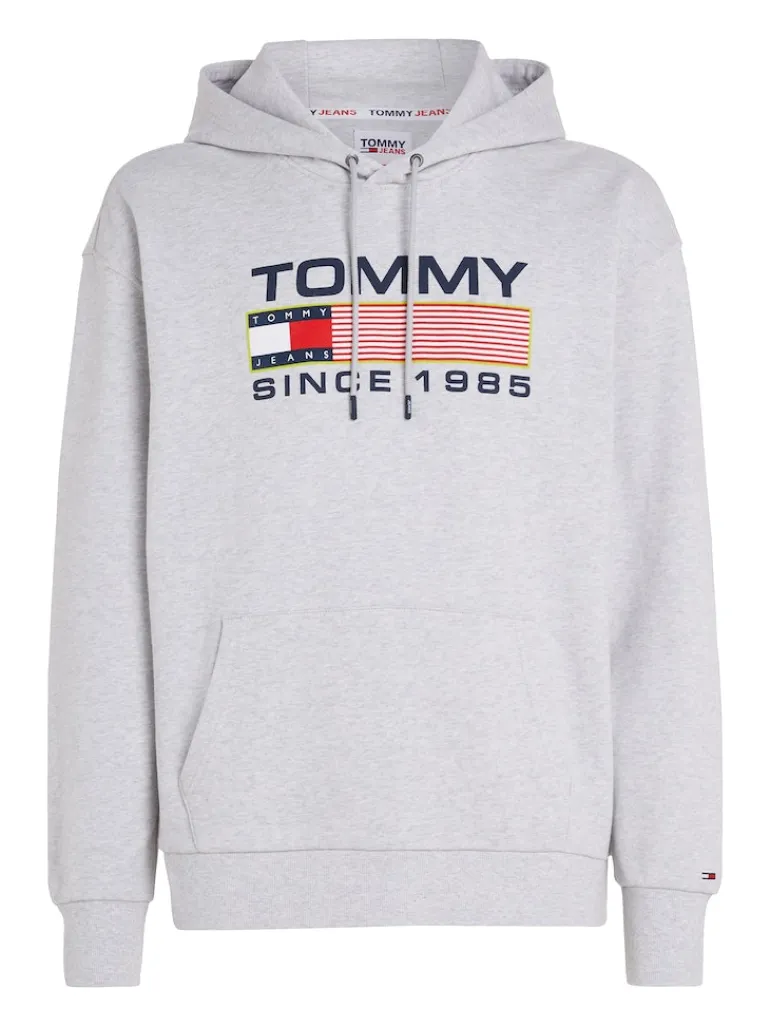 TJM REG ATHLETIC LOGO HOODIE silver grey htr