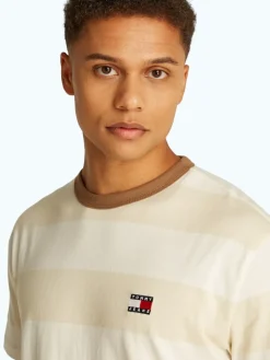 TJM REG BOLD STRIPE TEE newsprint - ecru
