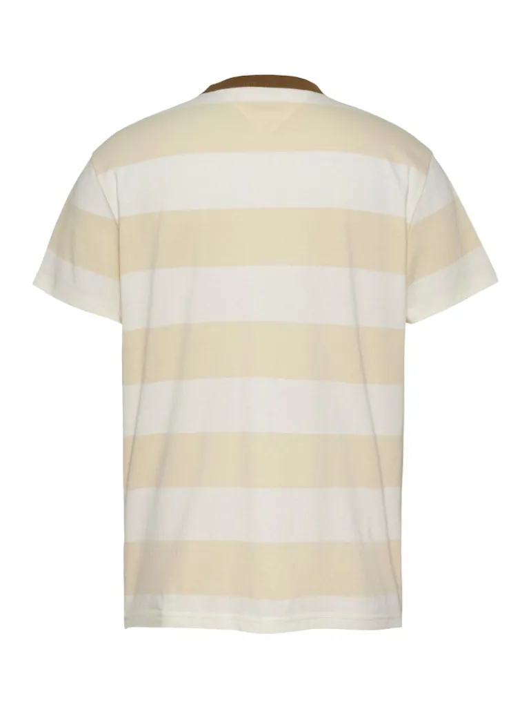 TJM REG BOLD STRIPE TEE newsprint - ecru