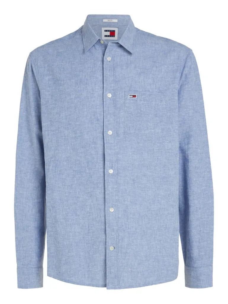 TJM REG LINEN BLEND SHIRT charmed