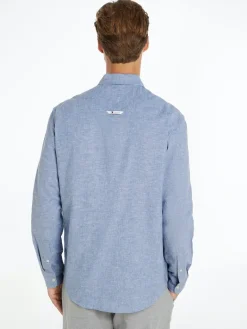TJM REG LINEN BLEND SHIRT charmed