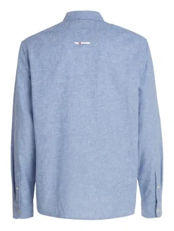 TJM REG LINEN BLEND SHIRT charmed