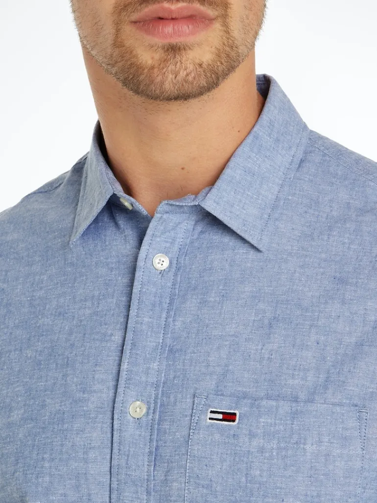 TJM REG LINEN BLEND SHIRT charmed