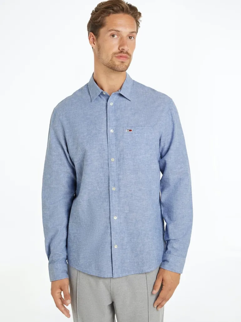 TJM REG LINEN BLEND SHIRT charmed