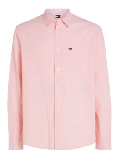TJM REG LINEN BLEND SHIRT tickled pink