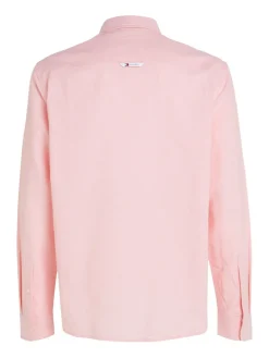 TJM REG LINEN BLEND SHIRT tickled pink