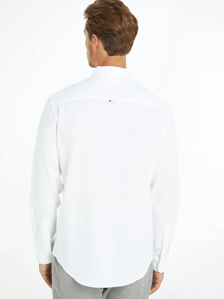 TJM REG LINEN BLEND SHIRT white